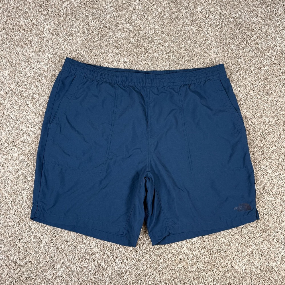 The North Face Shorts Mens‎ XL Blue Elastic Waist Lightweight Ripstop